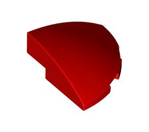LEGO Red Slope 1 x 3 x 3 Curved Round Quarter  (76797)