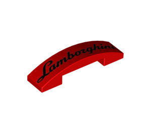 LEGO Red Slope 1 x 4 Curved Double with Lamborghini (68204 / 93273)