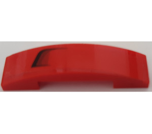 LEGO Red Slope 1 x 4 Curved Double with Left Side Sticker (93273)
