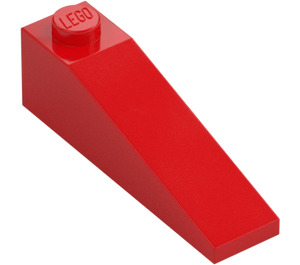 LEGO Rojo Con pendiente 1 x 4 x 1 (18°) (60477)