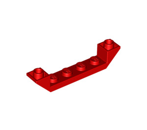 LEGO Red Slope 1 x 6 (45°) Double Inverted with Open Center (52501)