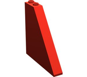 LEGO rouge Pente 1 x 6 x 5 (55°) avec supports de goujons inférieurs (2937)
