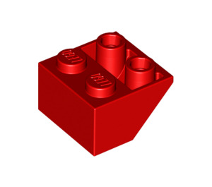 LEGO Rood Helling 2 x 2 (45°) Omgekeerd met platte afstandsring eronder (3660)