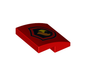 LEGO rouge Pente 2 x 2 Incurvé avec Feu logo (15068 / 24410)