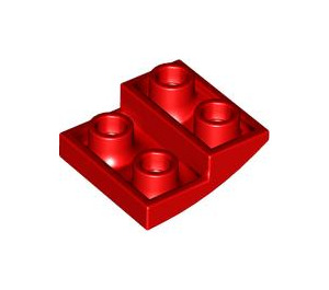 LEGO rouge Pente 2 x 2 x 0.7 Incurvé Inversé (32803)