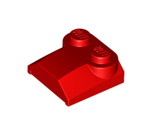 LEGO Rood Helling 2 x 2 x 0.7 Gebogen zonder gebogen uiteinde (41855)
