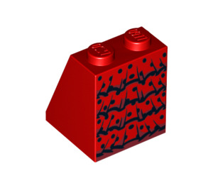 LEGO rot Steigung 2 x 2 x 2 (65°) mit Flamenco Ruffles mit Unterrohr (3678 / 99759)