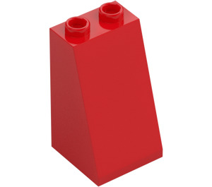 LEGO Rosso Pendenza 2 x 2 x 3 (75°) Bottoncini cavi, superficie ruvida (3684 / 30499)