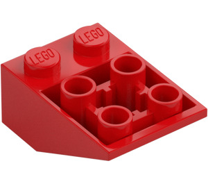 LEGO Red Slope 2 x 3 (25°) Inverted with Connections between Studs (2752 / 3747)