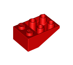 LEGO червен Наклон 2 x 3 (25°) Обърнат без връзки между шипове (3747)