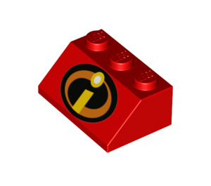 LEGO rouge Pente 2 x 3 (45°) avec Incredibles I logo (3038 / 38135)