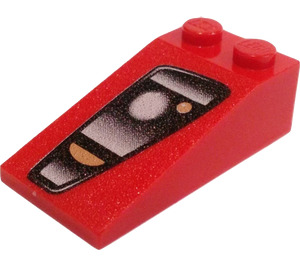 LEGO Rood Helling 2 x 4 (18°) met Ferrari Koplamp (Links) (30363)