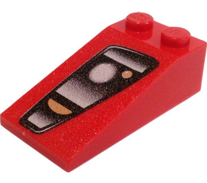 LEGO Red Slope 2 x 4 (18°) with Ferrari Headlight (Left) (30363 / 52559)