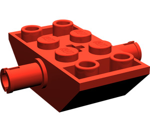 LEGO Rood Helling 2 x 4 (45°) Dubbele Omgekeerd met Pins (15647 / 30390)