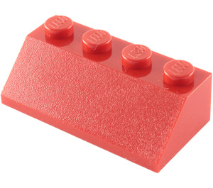 LEGO Red Slope 2 x 4 (45°) with Rough Surface (3037)