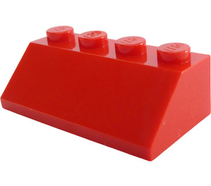 LEGO rouge Pente 2 x 4 (45°) avec surface lisse (3037)