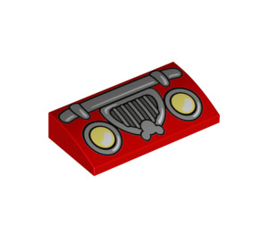 LEGO rouge Pente 2 x 4 Incurvé avec Headlights et Grille avec tubes inférieurs (88930)