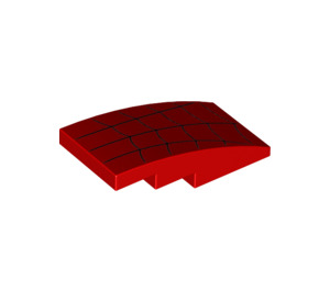 LEGO Rood Helling 2 x 4 Gebogen met Spiderman Webs (93606 / 100368)