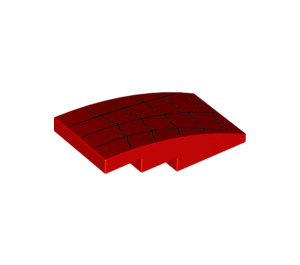 LEGO Red Slope 2 x 4 Curved with Spiderman Webs (93606 / 100368)