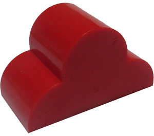 LEGO Rosso Pendenza 2 x 4 x 2 Curvo con Arrotondato Superiore (6216)