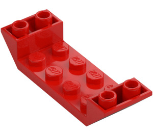 LEGO Rojo Con pendiente 2 x 6 (45°) Doble Invertido con Open Centro (22889)