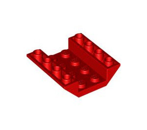 LEGO Red Slope 4 x 4 (45°) Double Inverted with Open Center (2 Holes) (4854 / 72454)