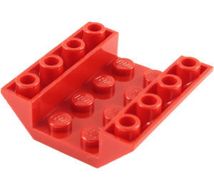 LEGO Red Slope 4 x 4 (45°) Double Inverted with Open Center (No Holes) (4854)