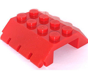 LEGO rouge Pente 4 x 4 (45°) Double avec Charnière (4857)