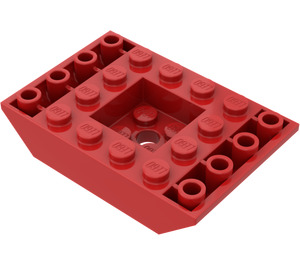 LEGO Rød Skråning 4 x 6 (45°) Dobbel Omvendt (30183)