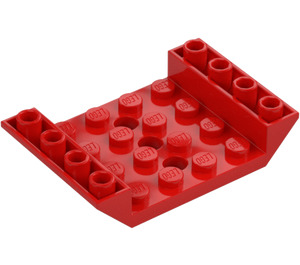 LEGO Red Slope 4 x 6 (45°) Double Inverted with Open Center with 3 Holes (30283 / 60219)