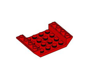 LEGO Rouge Pente 4 x 6 (45°) Double Inversé avec Open Centre sans trous (30283)