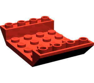 LEGO Red Slope 4 x 6 (45°) Double Inverted with Open Center without Holes (30283 / 60219)