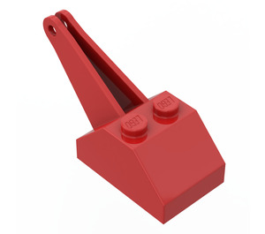 LEGO Rood Helling 45° met Kraan Arm (3135)