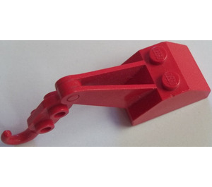 LEGO Red Slope 45° with Crane Arm and Red Hook