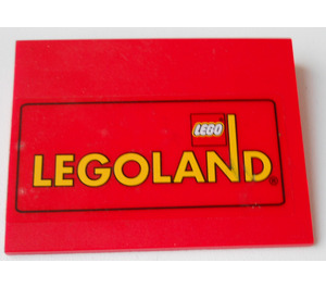 LEGO Red Slope 6 x 8 (10°) with Legoland Sticker (4515)