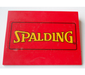 LEGO rot Steigung 6 x 8 (10°) mit 'SPALDING' Aufkleber (4515)