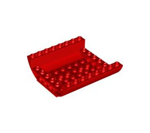 LEGO rouge Pente 8 x 8 x 2 Incurvé Inversé Double (54091)
