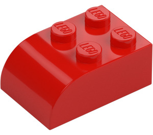 LEGO Czerwony Nachylenie Cegła 2 x 3 z Zakrzywiony wierzchołek (6215)