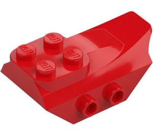 LEGO Rød Skråning Kloss med Vinge og 4 Topp Knotter og Sideknotter (79897)