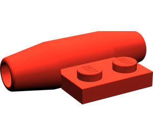 LEGO rouge Petit Smooth Moteur avec 1 x 2 Côté assiette (avec porte-essieux) (3475)