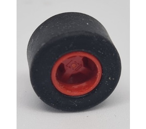 LEGO Red Small Wheel With Slick Tyre (Round Hole)