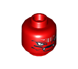 LEGO Red Snappa Head (Recessed Solid Stud) (3626 / 99026)