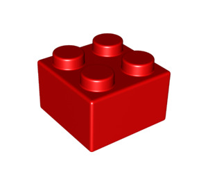 LEGO rouge Soft Brique 2 x 2 (50844)