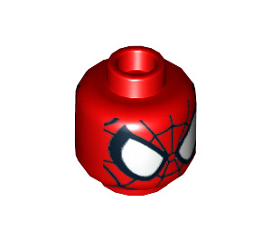 LEGO Red Spider-Man Head (Recessed Solid Stud) (10342 / 11413)