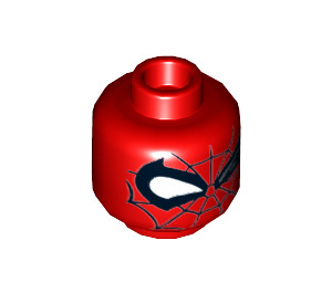 LEGO Red Spider-Man (Squinting) Minifigure Head (Recessed Solid Stud) (3626 / 29049)