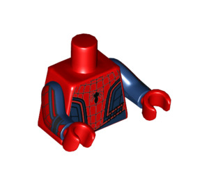 LEGO Rojo Spider-Hombre con Dark Azul Piernas y Estrecho Rojo Pecho Minifigura Torso (973 / 88585)