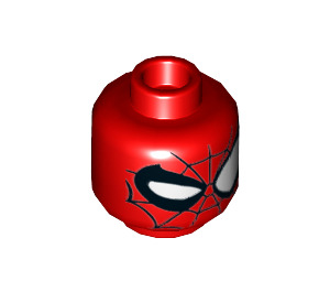 LEGO Red Spider-Man with Short Legs and Wide Eye Minifigure Head (Recessed Solid Stud) (3626 / 25898)