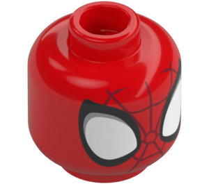 LEGO Punainen Spidey jossa Minihahmo Pää (Upotettu kiinteä nuppi) (3626 / 84824)