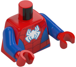 LEGO Czerwony Spidey z Biały Pająk logo Minifigurka Tułów (973 / 76382)