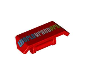 LEGO Rood Spoiler met Handvat met 'WORLD GRAND PRIX' (70134 / 70559)